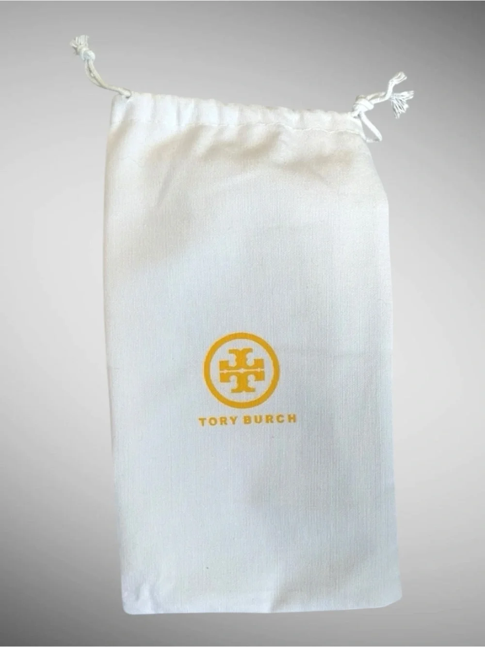 Tory Burch Wallet Dust Bag White Drawstring Storage Pouch